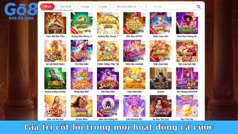 Giá trị cốt lõi trong mọi hoạt động cá cược