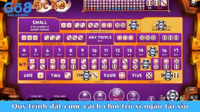 Quy trình đặt cược cách chơi trò xí ngầu tài xỉu online